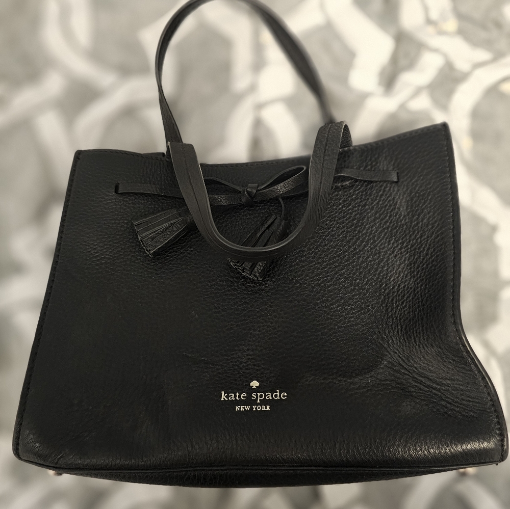 Kate Spade Black Textured Tote